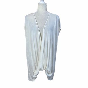 Luxe Apothetique Ivory Cascade Front Drape Top Size M/L